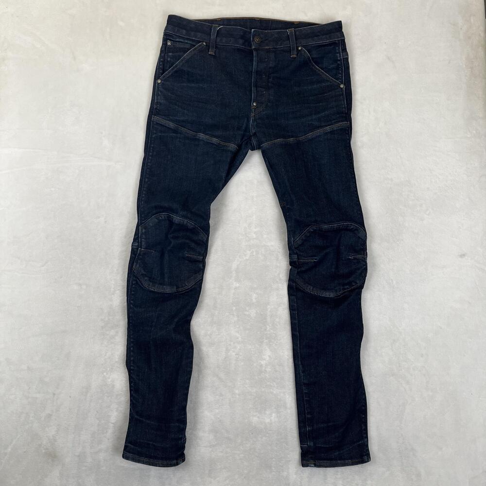 G-Star RAW 5620 3D Slim Jeans Mens 33x32 Blue Slim Tapered Denim Dark Wash Pants